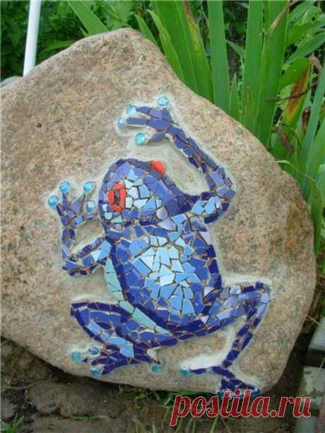 Mosaik basteln - Stein-Mosaik im Garten
