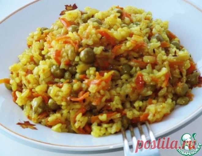 Постный плов с горошком – кулинарный рецепт
