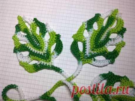 Вязание листика в ирландском кружеве. Мастер-класс - Вязание - Страна Мам