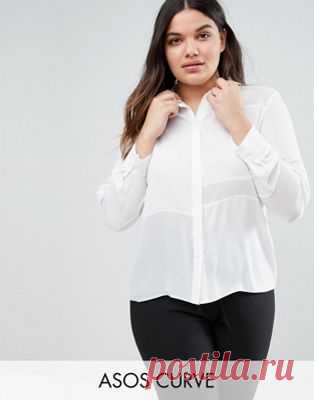 ASOS CURVE Blouse with Panel Detail at asos.com Discover Fashion Online