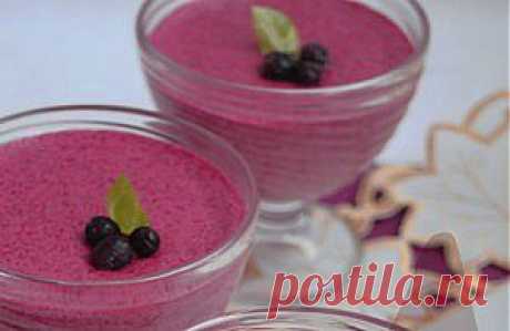 Черничный мусс из манной крупы » Постные рецепты, постные блюда, постная кухня