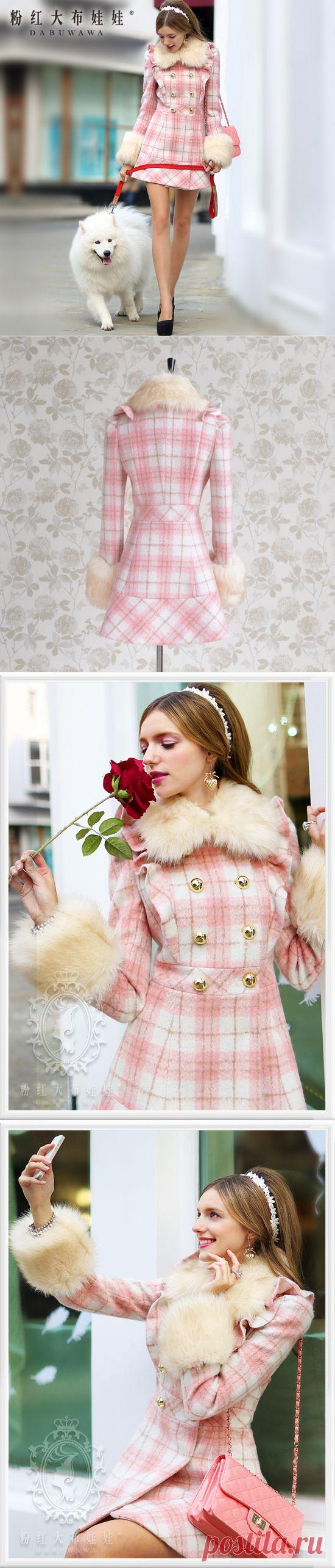 Бесплатная доставка Розовый Doll Фирменное Верхняя одежда осень и зима знатных 2013 порошок плед метров шерсть меховой воротник  шерсти, принадлежащий категории Шерсть и сочетания и относящийся к Одежда и аксессуары на сайте AliExpress.com