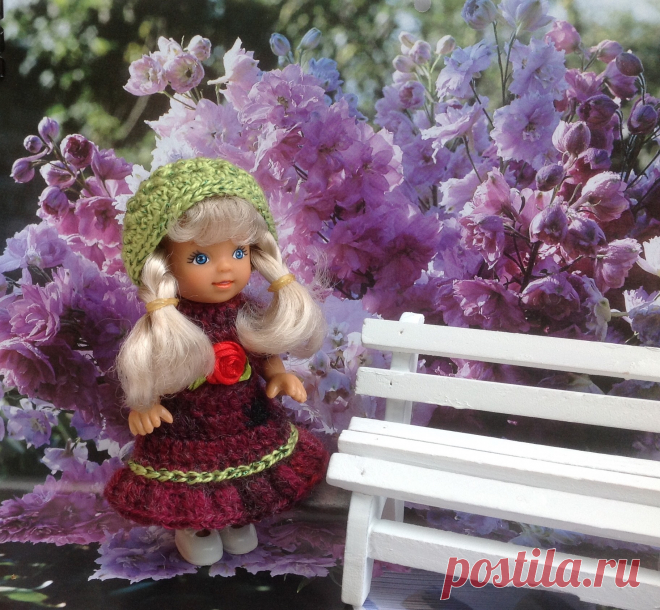 Одежда для куклы. Рост 11, 5 см. Комплект из серии "Цветочная вечеринка"
