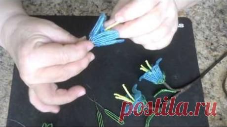 Колокольчики из бисера. Мастер - класс. Бисероплетение.