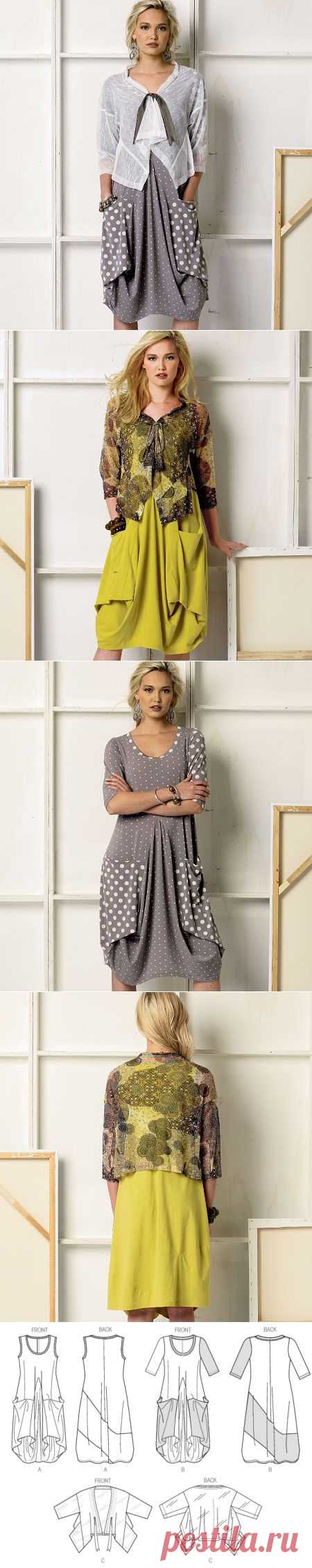 V8975 | Misses' Dress and Jacket | New Sewing Patterns | Vogue Patterns