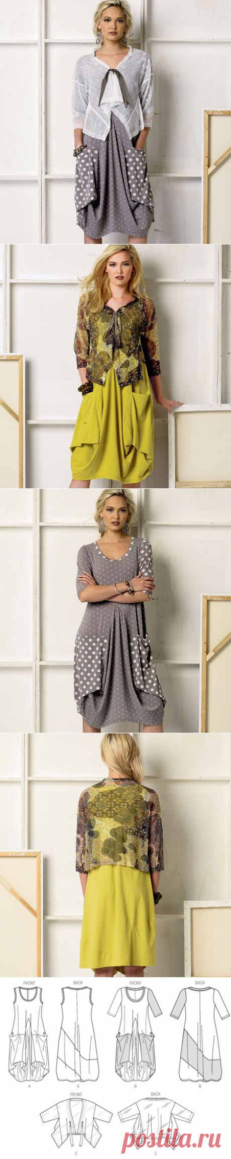 V8975 | Misses' Dress and Jacket | New Sewing Patterns | Vogue Patterns