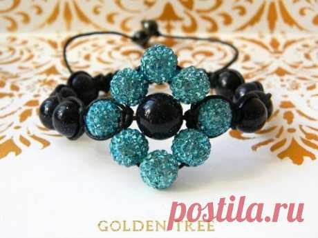 Браслет шамбала &quot;Цветочек&quot;. Shamballa Bracelet &quot;Flower.&quot;