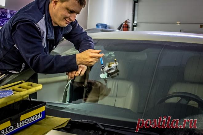 Ремонт сколов и трещин на лобовом стекле