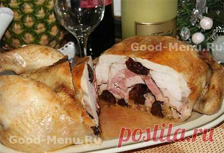 КУРИЦА ФАРШИРОВАННАЯ МЯСОМ - рецепт с пошаговыми фото от Good-Menu.Ru