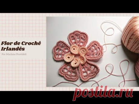 Flor Linda de Crochê Irlandês com Fio Especial!