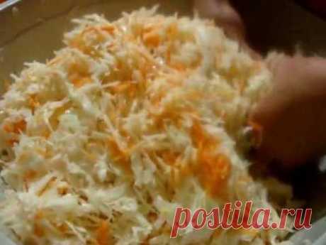 ▶ квашеная капуста (рецепт моей мамы) - YouTube