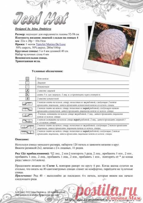 Шапка с аранами