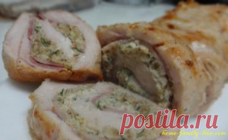 Рулет из куриного филе/Сайт с пошаговыми рецептами с фото для тех кто любит готовить