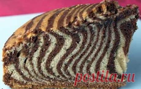 Способ приготовления пирога &quot;Зебра&quot; » Жрать.ру