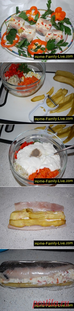 Закуска из сельди - пошаговый фоторецепт закуска из доступных продуктоКулинарные рецепты