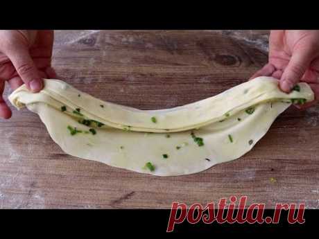 Не все знают этот метод !! Слои хрустящего вкуса с добавлением только муки, воды, чеснока и лука.