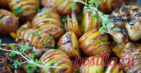 Картофель, запеченный с чесноком