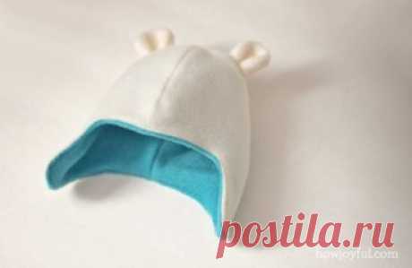 Шапка с ушками для малыша