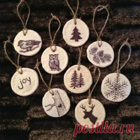 Новогодние украшения из соленого теста
