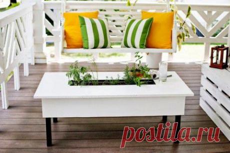 Оригинальный садовый столик своими руками