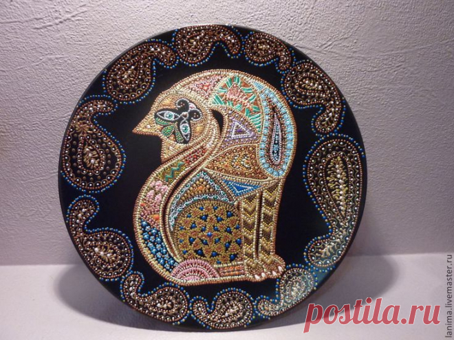 (27) Тарелки ручной работы. Ярмарка Мастеров - ручная работа. Купить Котомания. Handmade. Разноцветный, кот, восточный стиль | декупаж тарелочки