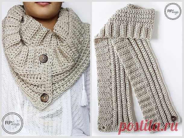 Как связать снуд крючком. Описание