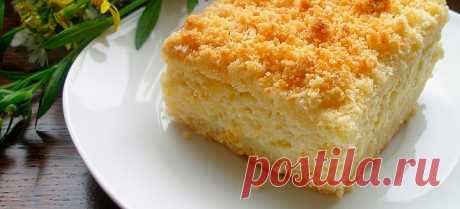 Песочный пирог с творогом и яблоками