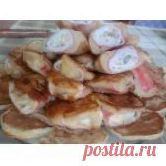 Крабовые рулетики в сырном кляре Кулинарный рецепт