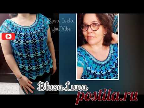Blusa Luna 🌛 Crochet #RosaIsela #BlusasRosaIsela