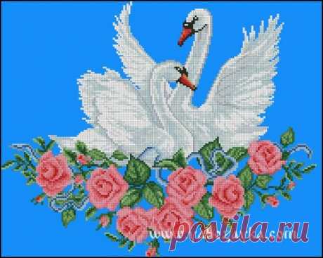 Вышивка крестом лебединая пара. Схемы вышивок крестом Лебеди