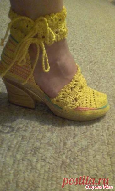 Летние босоножки крючком - Вязание - Страна Мам