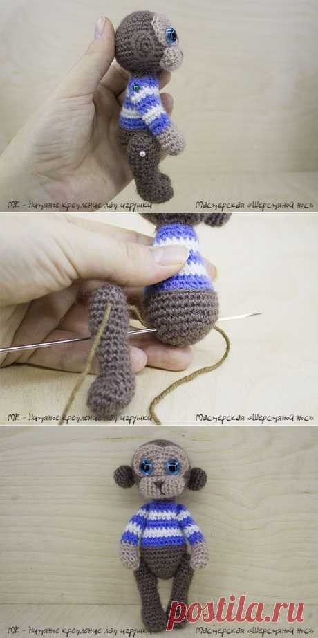 Нитяное крепление лап игрушек | woolennose.ru
