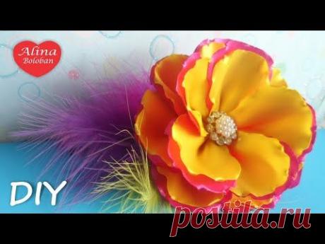 Осенняя Камелия . МК из Лент / Autumn Kamellia