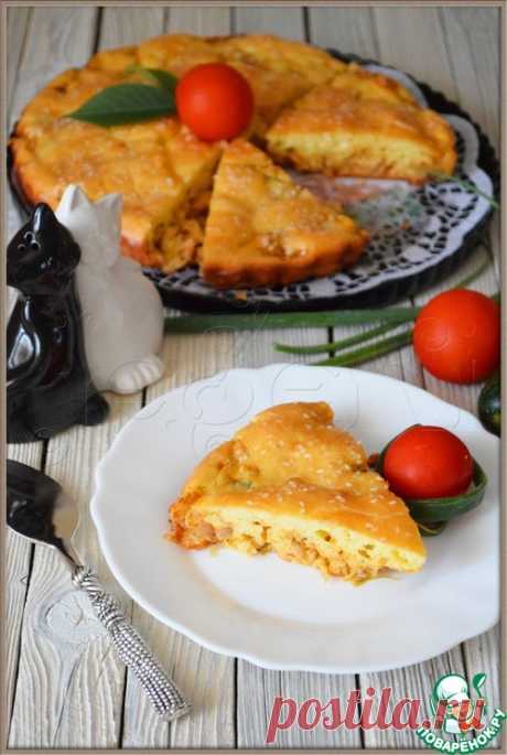 Капустный заливной пирог на майонезе - кулинарный рецепт