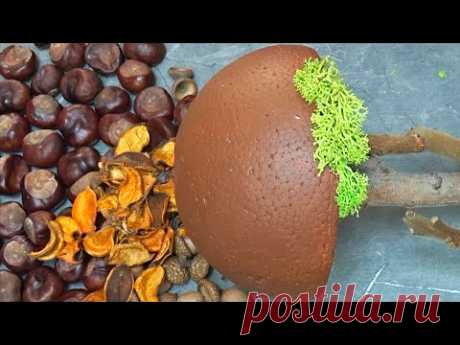 I gathered chestnuts and acorns from the forest, and look at the incredible beauty I made!