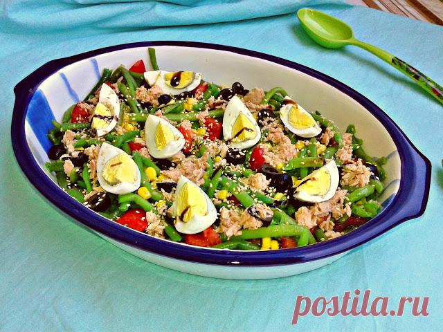 Італійські голубці: Італійський салат з квасолі - шпарагівки (Insalata di fagiolini)