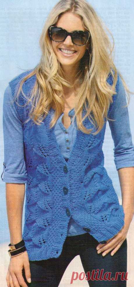 СИНИЙ ЖИЛЕТ | ВЯЗАНЫЙ УЮТ