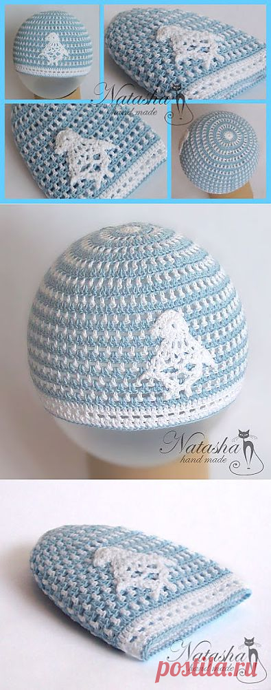 Natasha hand made : Летняя шапочка "Пингвинчик"