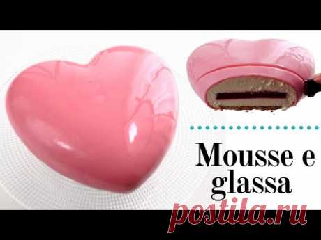 MOUSSE AL CIOCCOLATO Bianco per San Valentino con Glassa a Specchio