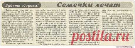 Тыквенные семечки от глистов