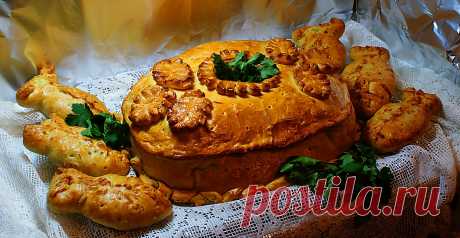 Фантастический пирог!!! Кулебяка к пасхе!!!.