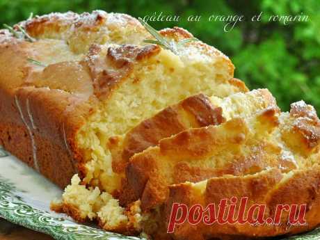 Апельсиновый кекс с розмариновой глазурью