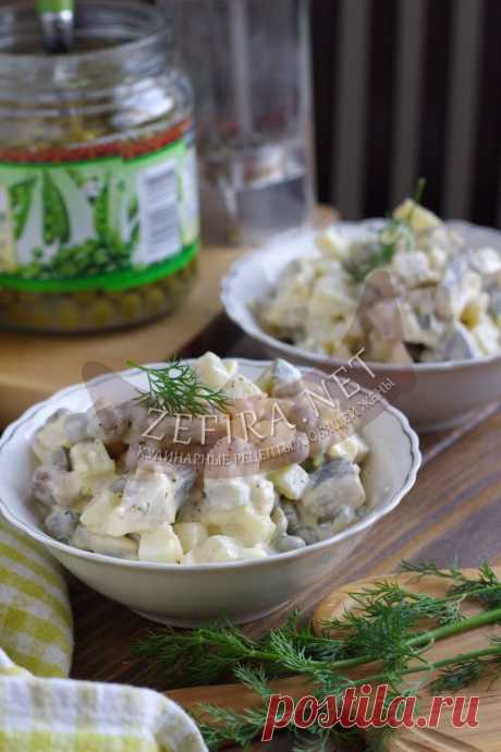 Простой салат с селедкой и яйцом — Кулинарные рецепты любящей жены