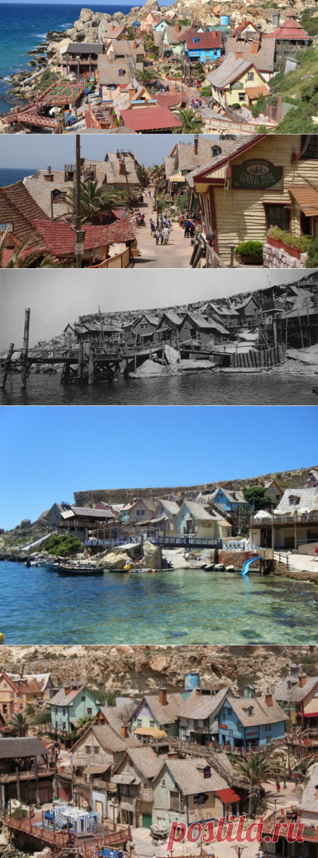 Деревня Попай (Popeye Village) - коплекс развлечений в честь фильма, бухта Анкор-Бэй, Меллиеха, Мальта - Туристический портал - Мир красив!