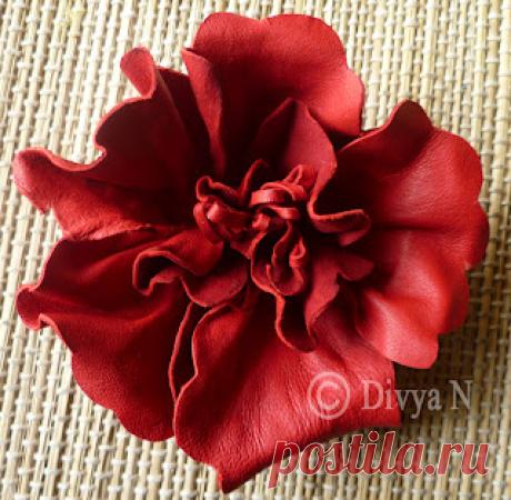 leather flower…