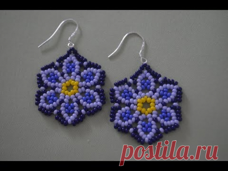🌸 Серьги в технике уичоль. Бисероплетение. Мастер класс
