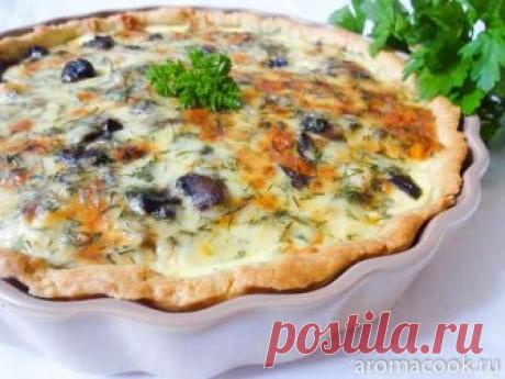 Киш с курицей и грибами - рецепт с фото | aromacook.ru