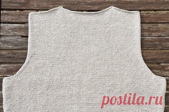 Горловина и проймы: как обработать спицами, описание, фото, видео