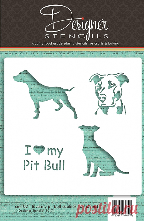Amazon.com: I Love My Pit Bull Cookie y Craft plantilla cm102 por plantillas: Kitchen & Dining