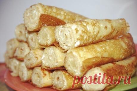 Заварные блинчики на кефире Ингредиенты:кефир (1% жирности) 350 млкипяток 250 млмука 250 гяйцо 3 шт.соль 0,5 ч. л.сахар 1 ст. л.сода 0,5 ч.л.растительное масло 3 ст. л. (в тесто)творожный сыр с зеленью (для начинки)Способ пригот…